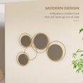 thumbnail image 4 of HOMCOM Metal Wall Decor Art, Decorative Mirror Decor, for Living Room, 4 of 10