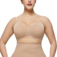 thumbnail image 1 of B91xZ Soutien-Gorge Sans Fil pour Femmes, Faible Impact, Dos Nageur, Beige S, 1 of 5