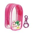 thumbnail image 1 of MERIGLARE Sac de Présentation de Figurines Transparent avec Porte-Clés Sac de Rangement pour Mini Poupée Rose, 1 of 7