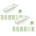 thumbnail image 1 of Oleegame Coupe-Frites 2 Pcs 7 en 1 Réglable Trancheuse de Légumes Trancheuse de Cuisine en Acier Inoxydable Râpe pour Trancheuse de Légumes Trancheuse de Concombres Trancheuse Fine Trancheuse de Légumes, 1 of 9