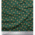 thumbnail image 1 of Soimoi Poly Georgette Fabric Leaves, & Rose Floral Print Fabric by Yard 52 Inch Wide, 1 of 3