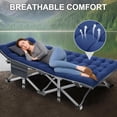 thumbnail image 3 of ABORON Oversized XXL Folding Camping Cot for Adults & Kids, 78" L x 32" W x 18" H Large Folding Guest Bed Cots, 900lb Sleeping Cot Folding Bed with 2 Sided Mattress & Carry Bag, 3 of 8