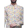 thumbnail image 3 of BESTMAN Chemises Imprimées pour Hommes à Manches Longues Boutonnées Chemise Habillée Décontractée en Coton, 3 of 5