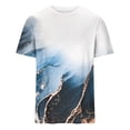 thumbnail image 3 of RKSTN Chemises pour Hommes Manches Courtes Décontractées Mode Col Rond Chandail à Enfiler T-Shirt Imprimé Hauts à Manches Courtes Chemises Hawaïennes pour Hommes, 3 of 4