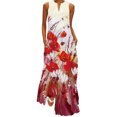 thumbnail image 1 of Innerwin Longues Robes Maxi à Imprimé Floral pour Femmes, Robe d'Été de Plage, Vacances, Sans Manches, Robe Débardeur Hawaïenne, Style H S, 1 of 4