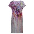 thumbnail image 5 of SMihono Robe Bohème d'Été pour Femmes Grande Taille Robes à Manches Courtes pour Femmes Mode Fleurs Imprimées Robe Soleil Taille Col en V Robe Longueur Genou, 5 of 5