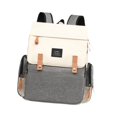 thumbnail image 2 of Bunblic Diaper Bag Backpack for Mom Large Capacity with Changing Pad Travel Bag beige and gray, 2 of 8