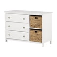 thumbnail image 2 of South Shore Balka 3-Drawer Dresser with Baskets for Child, in Pure White, 2 of 14
