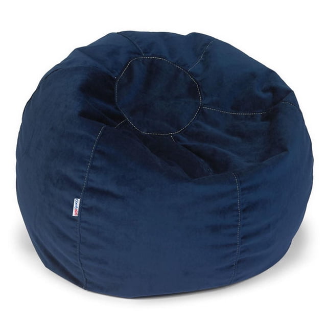 ComfyKids® Bean Bag Chair pour Enfants en Tissu micro Peluche Bleu Marine avec Coutures à Double Piqûre et Fermetures Éclair de Sécurité à l'Épreuve des Enfants, Léger et durable pour des Sièges Polyvalents dans les Salles de Jeux, les Aires de Lecture Ou les Espaces de Jeu.