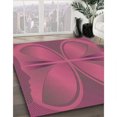 thumbnail image 3 of Ahgly Company Tapis d'Intérieur Lavable à la Machine, Carré, Transitionnel, Rose Violet Rose, Tapis de Zone, 4 Pieds Carré, 3 of 7