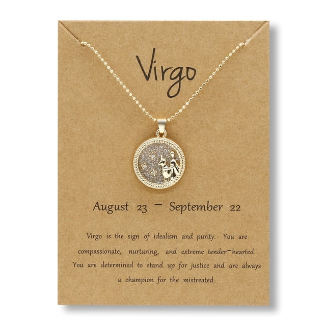 PVCS Chaîne de Pièces Dorée Jour et Nuit Collier des Douze Constellations Collier pour Couple