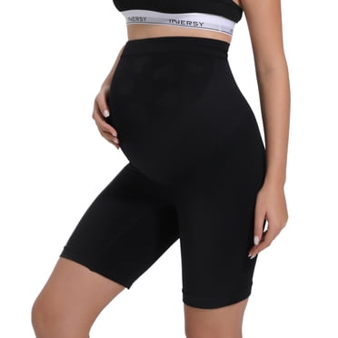 INNERSY Short de Sécurité de Maternité pour Femme pour Robe Taille Haute Anti-Frottement Gaine de Grossesse (L, Nude)