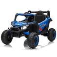 thumbnail image 2 of BeesClover 12V UTV Truck Kids Ride On Car with Remote,4WD/2WD Switchable,Electric Vehicle with 4 Spring Suspension,EVA Tires,Safety Belt,Double Open Doors,Bluetooth,Music, 2 of 7
