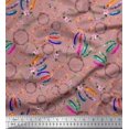 thumbnail image 1 of Soimoi Polyester Crepe Fabric Wreath & Dream Catcher Home Decor Print Fabric by The Yard 52 Inch Wide, 1 of 3