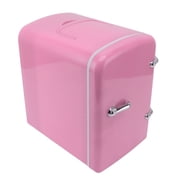 Mini Beauty Fridge, Portable 4L Refrigerator Cooler or Warmer, DC 12V Vehicle Skincare Fridge, Small Fridge for Makeup Skincare, Food, Cosmetics, Home, Office and Car