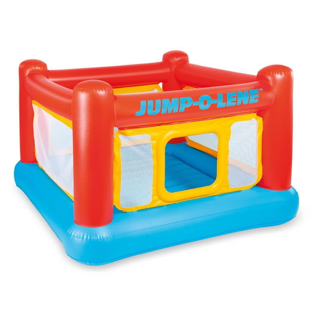 Intex Trampoline Gonflable Jump-O-Lene Maison de Rebond avec Porte à Travers le Rampement et Filet