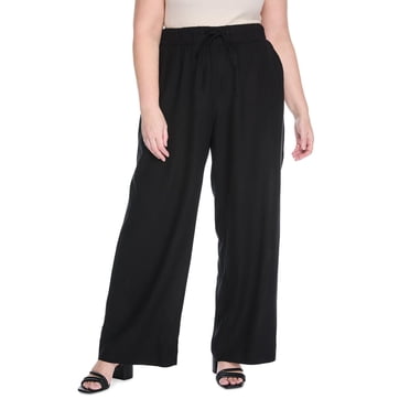 Lane Bryant Women's Plus Linen-Blend Wide Leg Pant