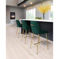 thumbnail image 3 of Zuo Modern Madelaine Counter Chair, Green and Gold (Set of 1), 3 of 13
