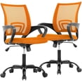 thumbnail image 1 of Chaise Ergonomique Pas Chère de Bureau en Maille pour Ordinateur avec Soutien Lombaire, Moderne, Exécutive, Réglable, Confortable, Dossier Mi-Haut, de Tâche, à Roulettes, Pivotante, pour la Maison, Paquet, Orange, 1 of 1