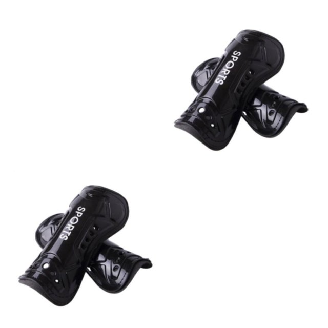 Baohd Durable Construction Calf Protector For Adult Soccer Training Adjustable Protective Leg Sleeves kid black 2Set