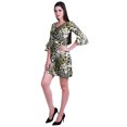thumbnail image 3 of Moomaya Robe Courte Imprimée pour Femmes, Manches Évasées, Coupe Droite, Robes pour Femmes, Vêtements d'Été Décontractés, 3 of 6