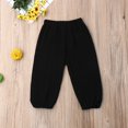 thumbnail image 3 of Little Kids Boys Girls Cotton Linen Solid Soft Trousers Summer Casual Long Ankle Pants Bloomers, 3 of 7