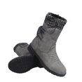 thumbnail image 5 of jsaierl Chaussures de Mode pour Femmes Bottes Rétro Western Décontractées Chaudes Talons Bas Bottes Mi-Mollet, 5 of 5