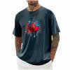 thumbnail image 4 of Pisexur T-shirts pour Hommes, Imprimé Col Rond Mode Décontractée Manches Courtes Blouses Col Rond Chemises Marine, 2TG Chemises de Golf Hommes & Chemises Hommes, 4 of 4