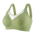thumbnail image 1 of LOVZFMLL Soutien-Gorge pour Femmes Mode Femmes Couleur Unie Transparent Sans Armatures Bonnets Fixes Rassemblement Soutien-Gorge Quotidien Vert TG, 1 of 4