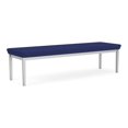 thumbnail image 1 of Lenox Steel Reception Waiting Room Healthcare 3-Seat Bench / Silver Steel / Blue, 1 of 5