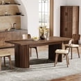 thumbnail image 3 of Tribesigns 78.7" Extra Long Dining Table for 6-8 People, Large Farmhouse Kitchen Table with Wooden Tabletop, Rustic Style Rectangular Dinner Table for Dining Room, Kitchen, Living Room, Walnut, 3 of 8
