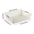 thumbnail image 3 of Cagogo Plastic Storage Baskets Organizer Bins, Multi-Purpose Bathroom Shower Caddy LaundryToyBasket, Waterproof Easy Clean Rectangular Basket for Kitchen Bedroom Countertop Decor, 3 of 6