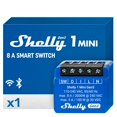 thumbnail image 1 of Shelly 1 Mini Gen3 | WiFi & Bluetooth Smart Switch Relay 1 Channel 8A | Home Automation | Compatible with Alexa & Google Home | iOS Android App | No Hub Required | Dry Contacts, 1 of 4