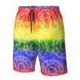 thumbnail image 4 of Sikiie Short de Plage pour Homme à Imprimé Teinture sur Nœuds Coloré, Short à Haute Élasticité à Séchage Rapide - avec Cordon de Serrage et Poches Antidérapantes, Convient à la Plage, aux Sports, aux Vacances - Petit, 4 of 6