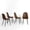 Brown, variant on Homy Casa Dining Chairs Set of 4, Upholstered Kitchen, Accent & Side Chairs with Black Metal Legs, Grey