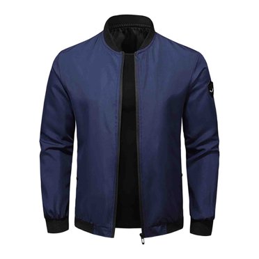 WAENQINLA Men Bomber Jacket Lightweight Windbreaker Fall Zip UP Softshell Jackets Casual Stand Collar Flight Coat with Pockets