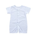 thumbnail image 1 of Tumotour Rompers for Toddler Outfits Soft Fashion Button Down Newborn Clothes Spring Casual Short Sleeve Jumpsuits Solid Color Onesie Bodysuits for Infant Baby Boy Girl, 1 of 4