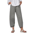 thumbnail image 1 of Timegard Womens Plus Size Pants Elastic Waisted Solid Color Lightweight Pants Lounge Trousers Pockets, 1 of 4