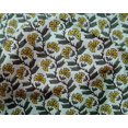 thumbnail image 4 of oneOone Silk Tabby Fabric Leaves & Floral Block Fabric Prints By Yard 42 Inch Wide, 4 of 4