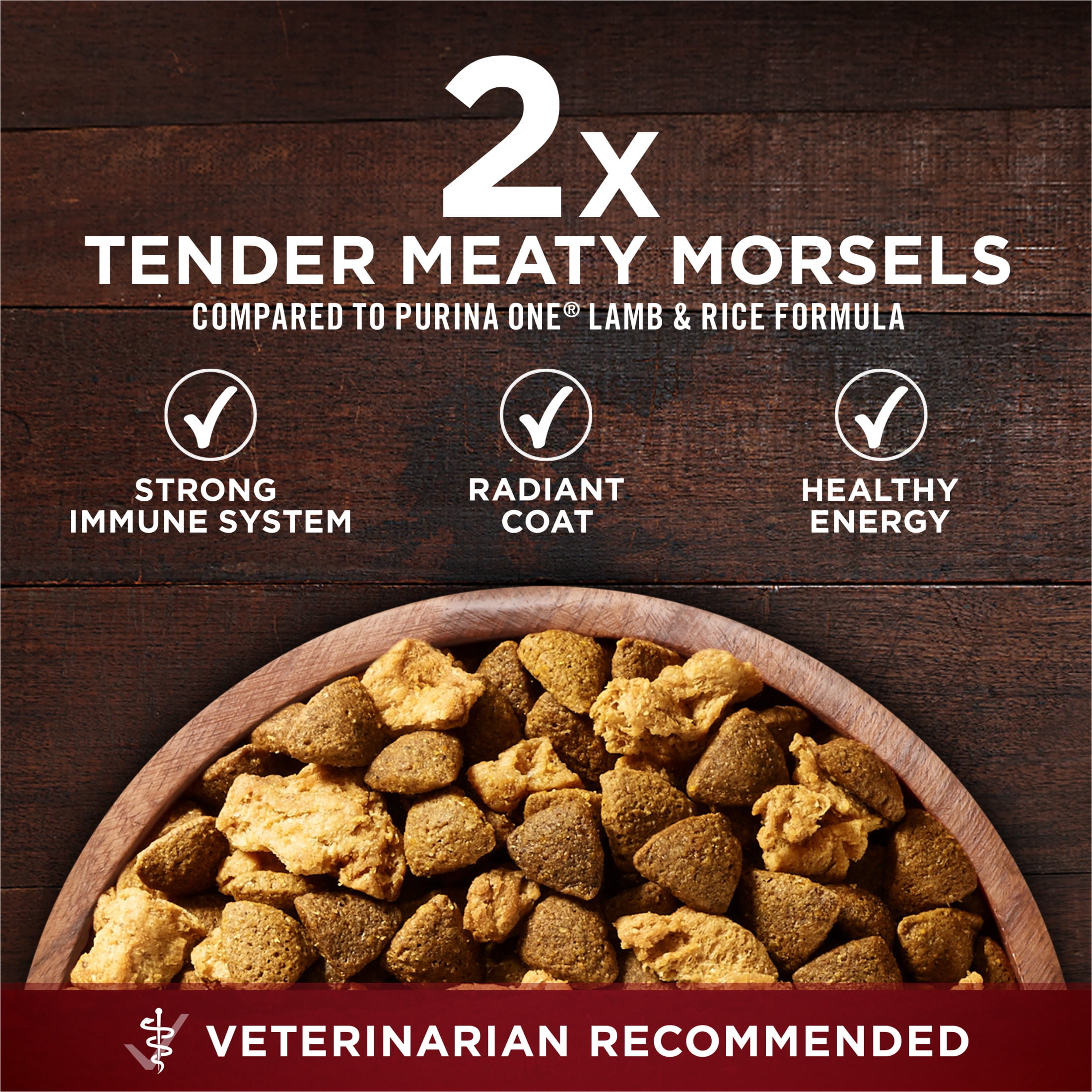 Purina ONE Vrai Instinct Saumon et Thon, Nourriture Sèche pour Chiens 6.8kg