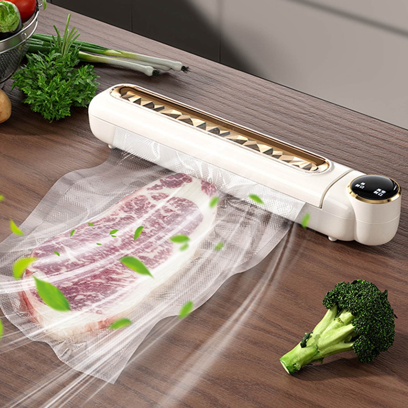 Machine de Mise sous Vide Machine de Mise sous Vide Système Automatique avec 10 Sacs Thermiques pour le Rangement des Aliments Conservation de la Fraîcheur