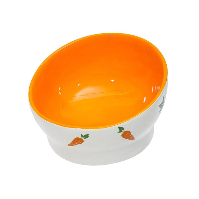 fastboy Non Slip Rabbit Feeder Bowl Feeding Basin for Hedgehog Gerbils Puppy Kitten 8.5cmx6.5cm
