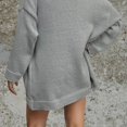 thumbnail image 4 of RXIRUCGD Blouse à Manches Longues Col en V pour Femmes Rayée Ample Assortie, Gris, Taille : L, 4 of 4