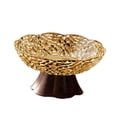 thumbnail image 4 of Lipstore Fruit Bowl Candy Plate Household Kitchen Counter for Candies Snacks Desserts M Brown, 4 of 8