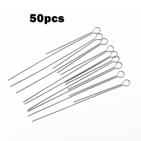 Mosiee Appât de Pêche Toupie Fil Toupie de Pêche Fils en Acier Inoxydable 6,5/7,5 cm Accessoires de Pêche Leurre Bricolage Légère Pliure