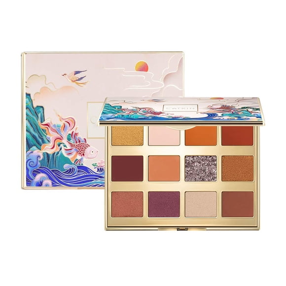 Palette d'Ombres à Paupières Maquillage Hautement Pigmentée Texture Crémeuse Bronze Naturel Cosmétique Neutre 12 Couleurs Ombres à Paupières C01