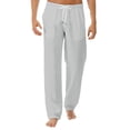 thumbnail image 1 of Mens Linen Pants Mens Summer New Style And Fashionable Pure Cotton And Linen Trousers, 1 of 3