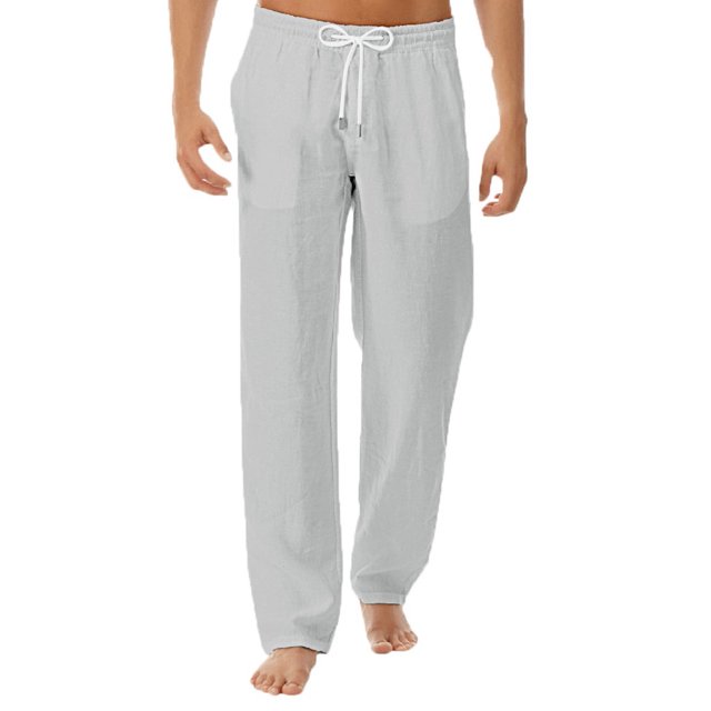 Mens Linen Pants Mens Summer New Style And Fashionable Pure Cotton And Linen Trousers