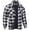 Black, variant on Miqool Mens Button Down Shirt Jacket Long Sleeve Quilted Lined Plaid Jacket Warm Casual Outerwear with Pockets