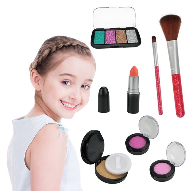 Ensemble de Jouets de Maquillage Réels, Jouet Cosmétique Éducatif Sécuritaire, Jouet de Jeu d'Imitation pour Filles